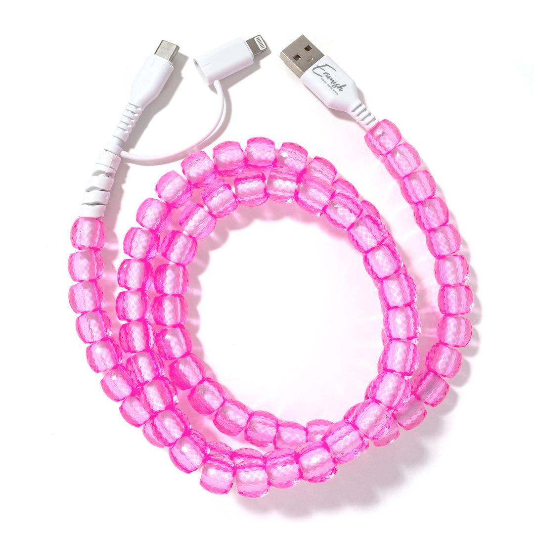 Beaded Phone Charger Cherry Fizz