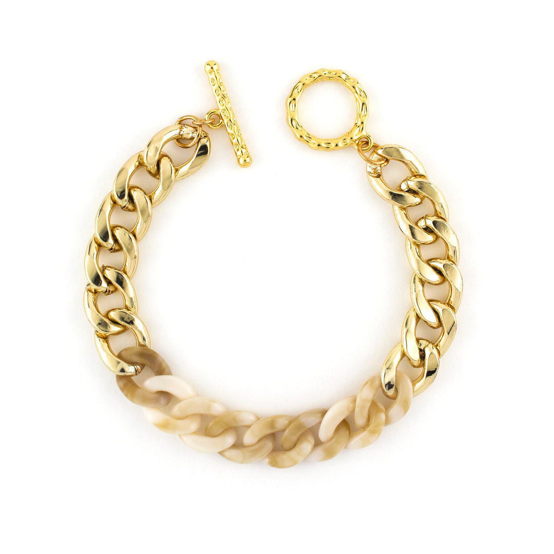 Calico Mini Bracelet Ivory Marble