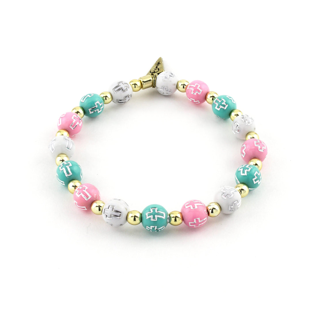 Plus Size Cross Staple Bracelet Minty