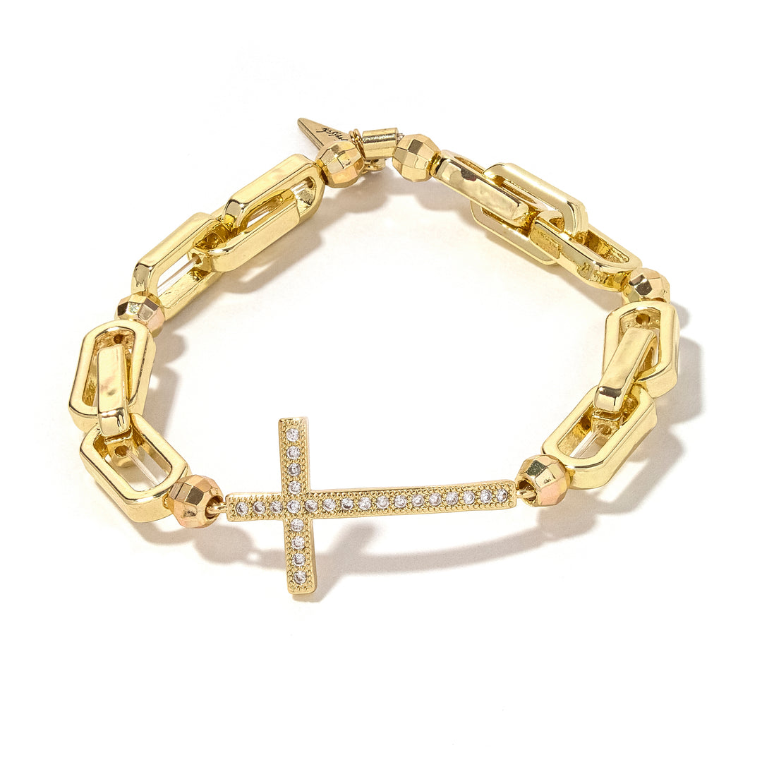 Cross Gold Chain Single