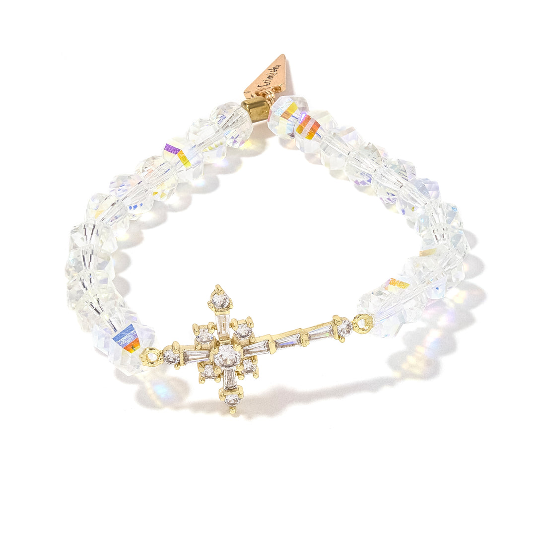 Cross Crystal Gold Single