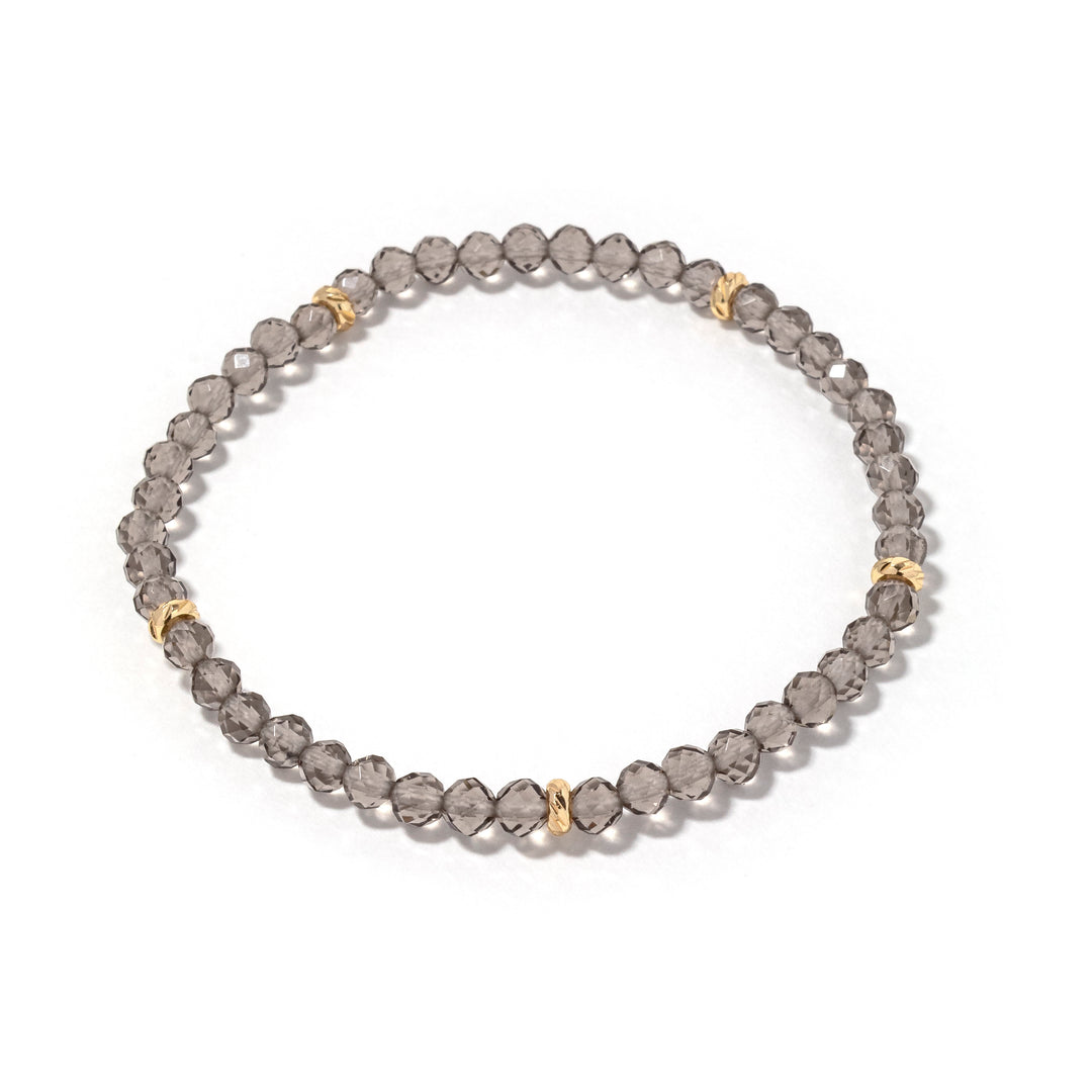14k Gold Filled Ice Obsidian Gemstone Bracelet 4mm