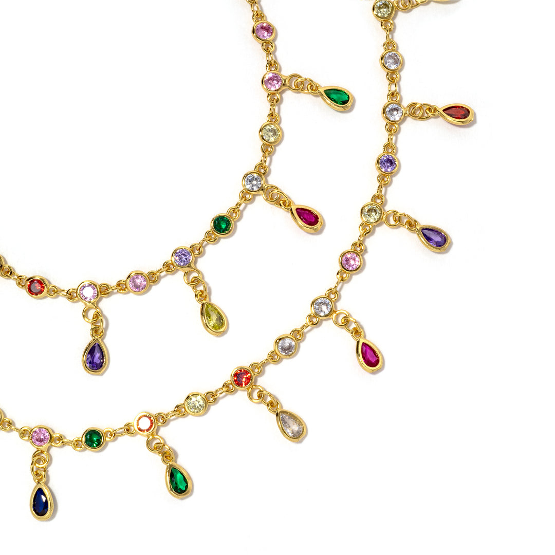 Gemstone Teardrop Set