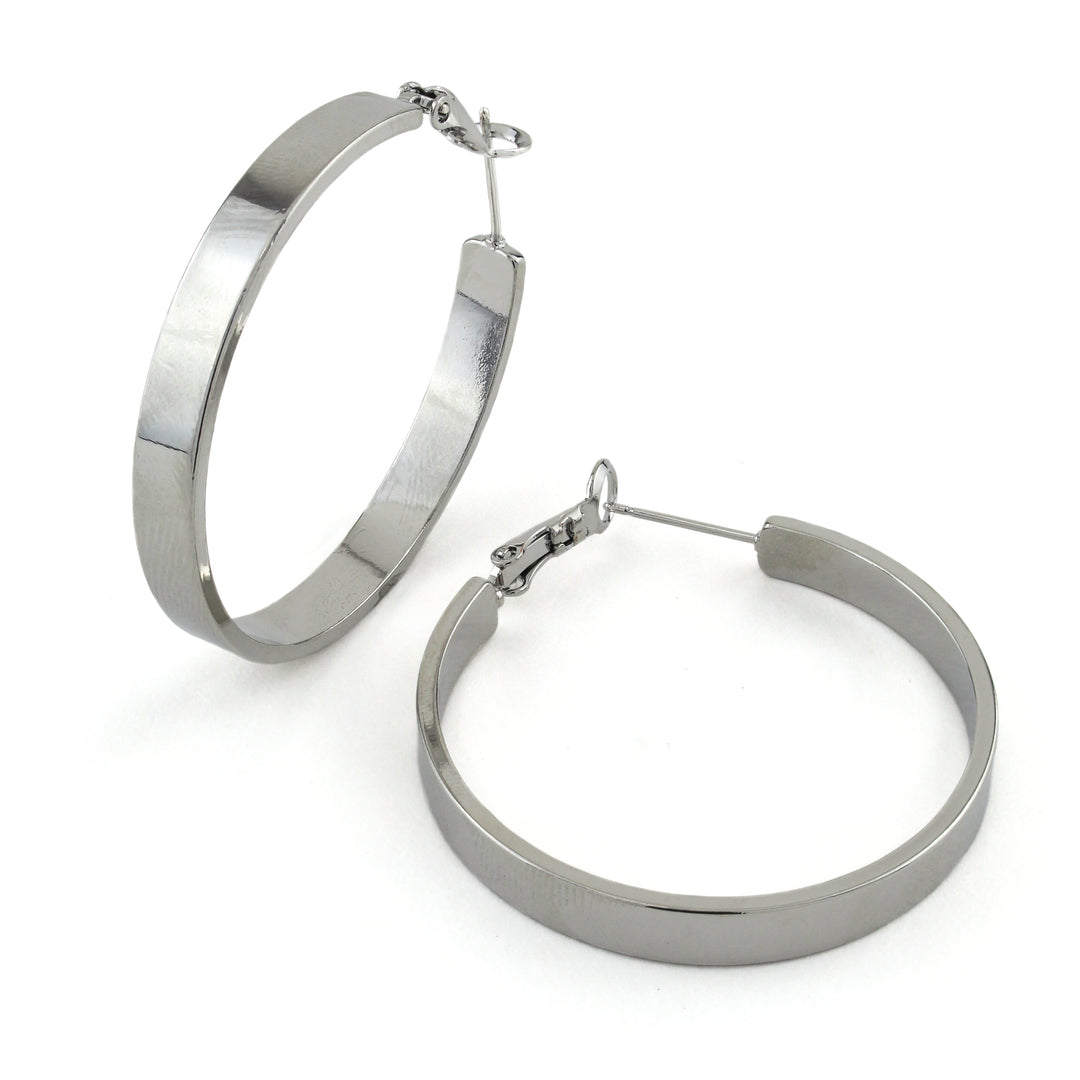 Rebecca Large Silver Earrings
