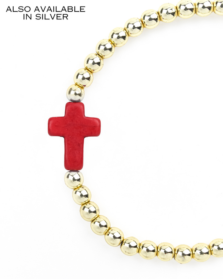 Cross Single Gold/Red