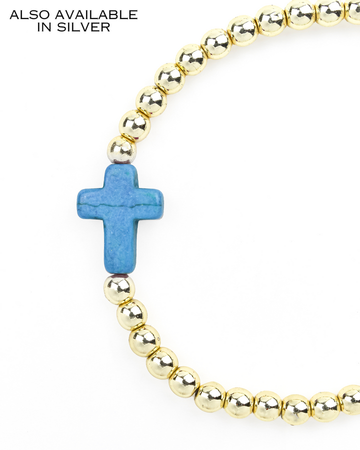 Cross Single Gold/Turq