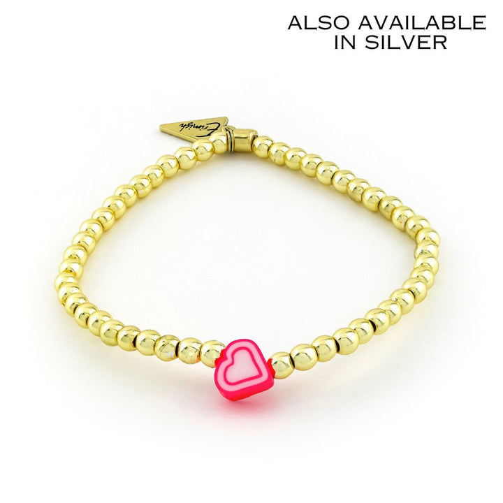 Plus Size Heart Bracelet Hot Pink