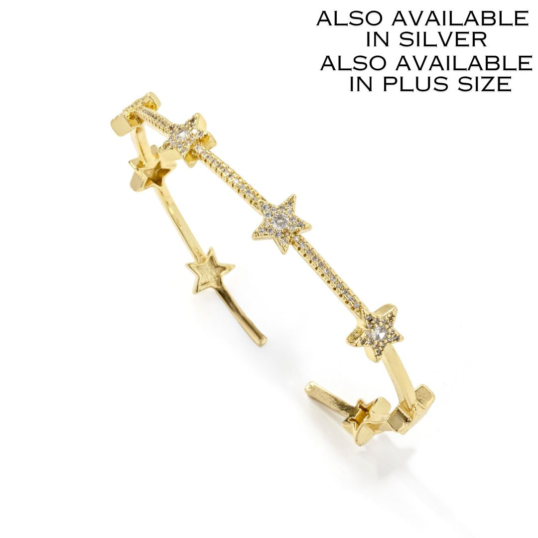 Starburst Bangle Bracelet Gold