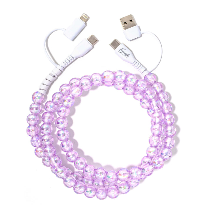 Beaded Phone Charger Taffy Iris