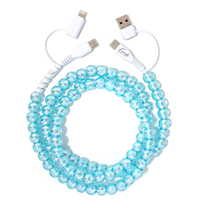 Beaded Phone Charger Taffy Sky