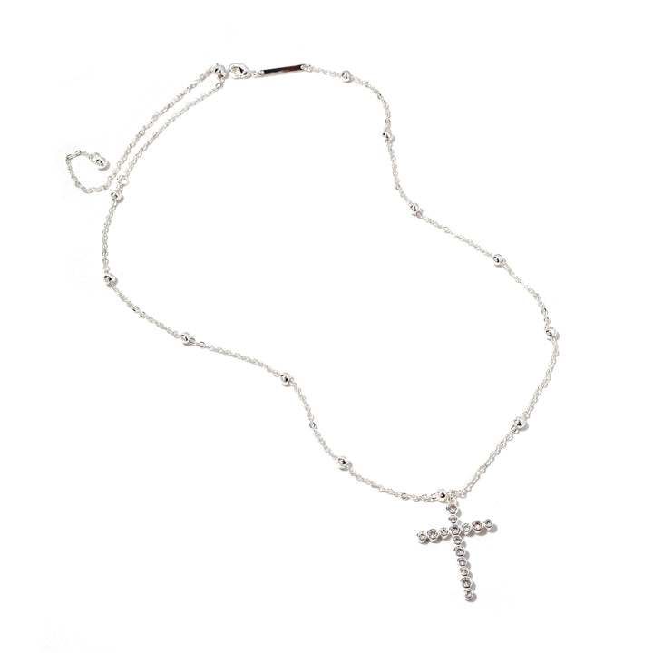 Bezel Cross Gold Necklace