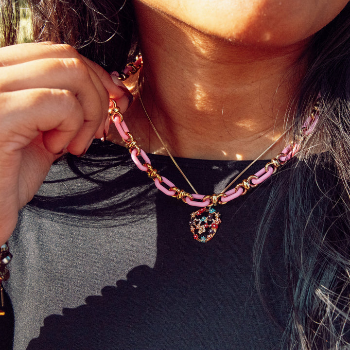 Flower Skull Necklace