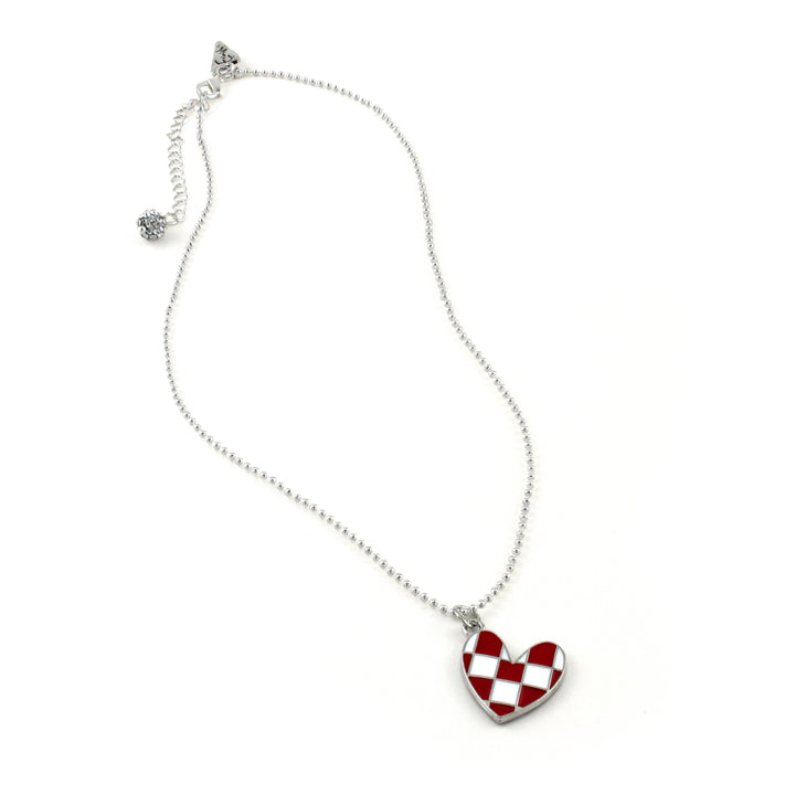Phillip Checkered Heart Necklace