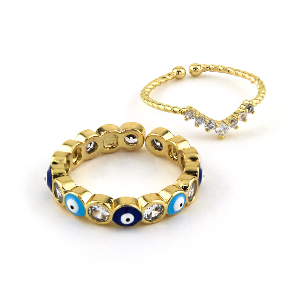 Evil Eye Ring Blue