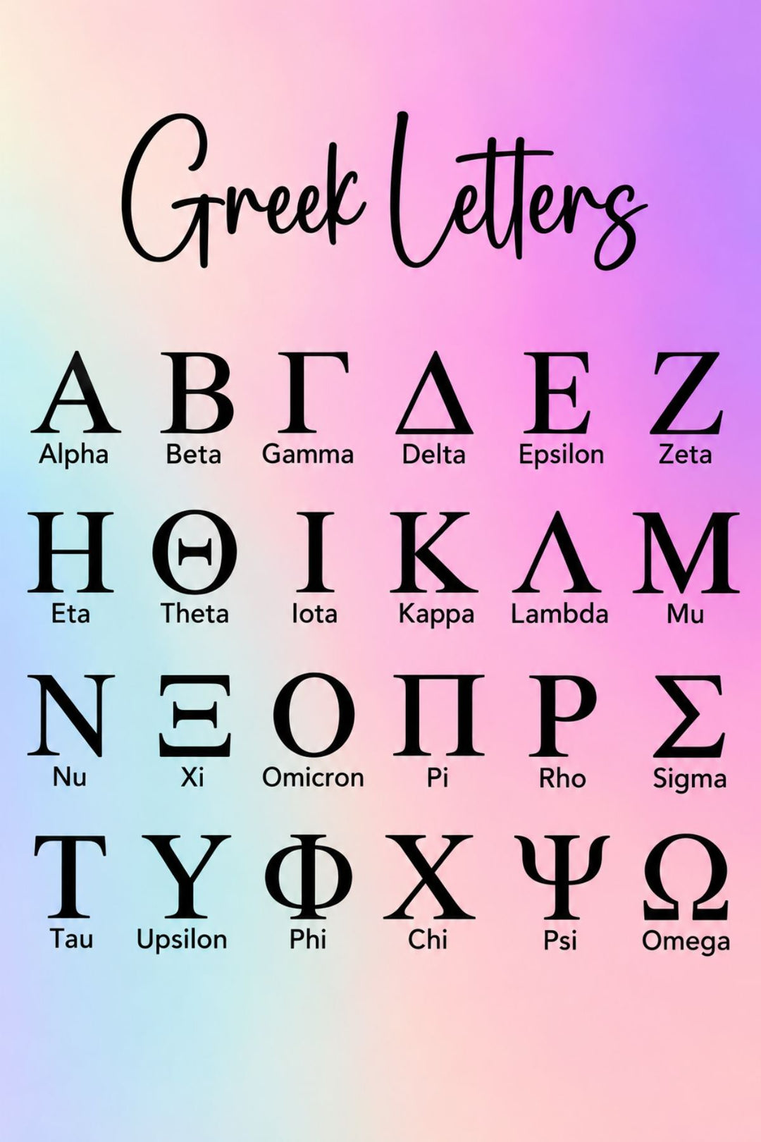 Greek Letters Photo