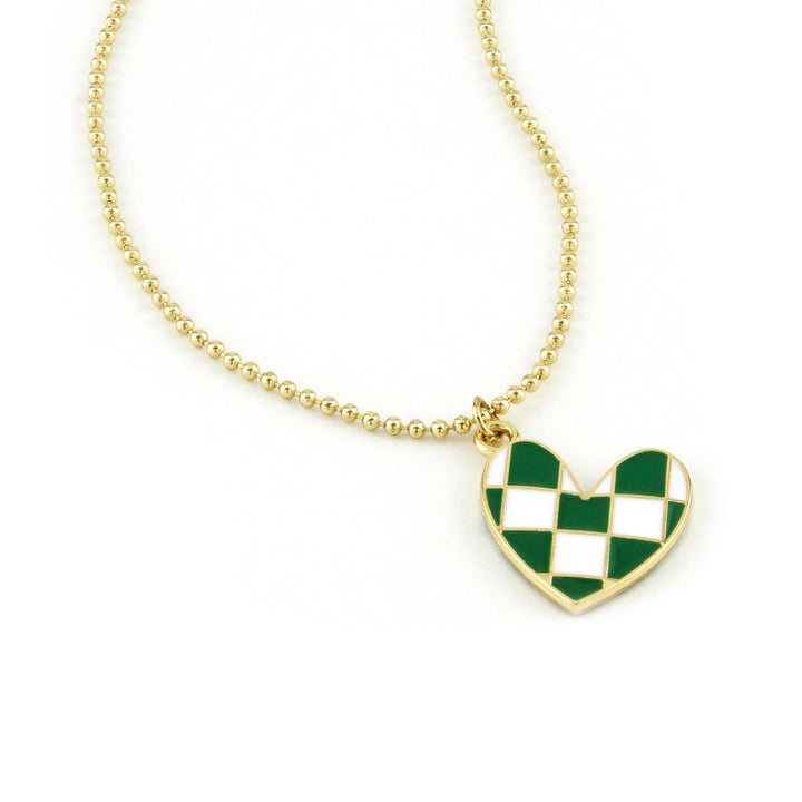 Jason Checkered Heart Necklace