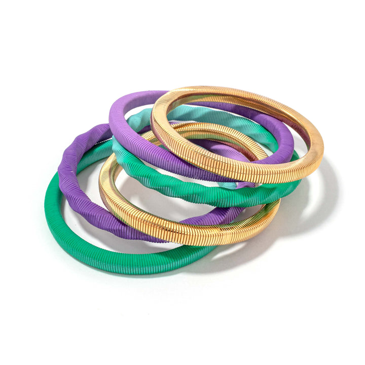 Mardi Gras Bangle Set