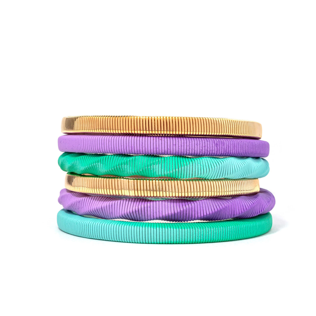 Mardi Gras Bangle Set