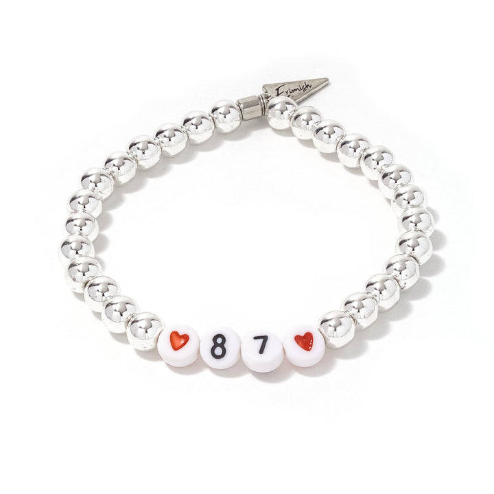 Custom Number + Heart Bracelet