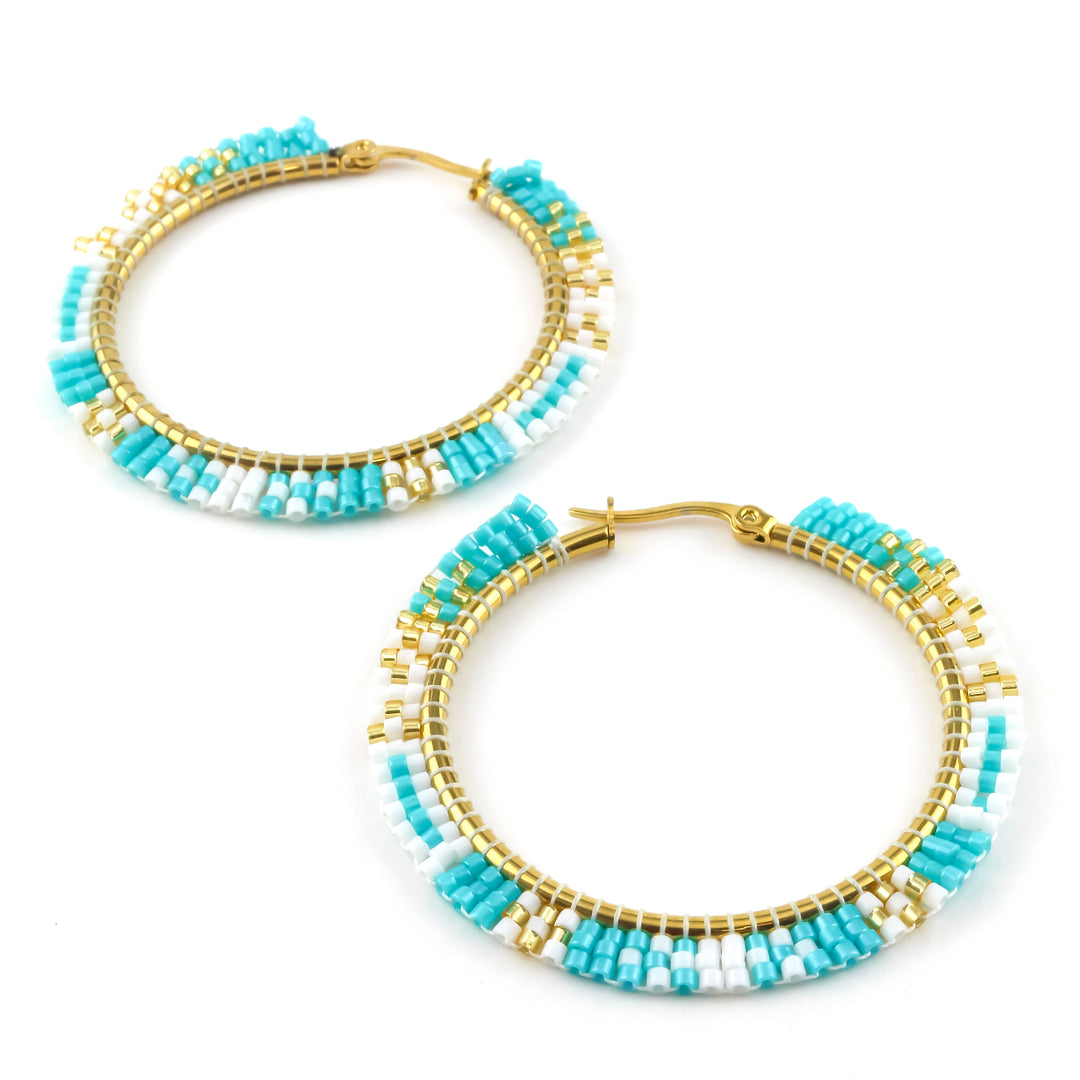 Sunburst Turq Earring