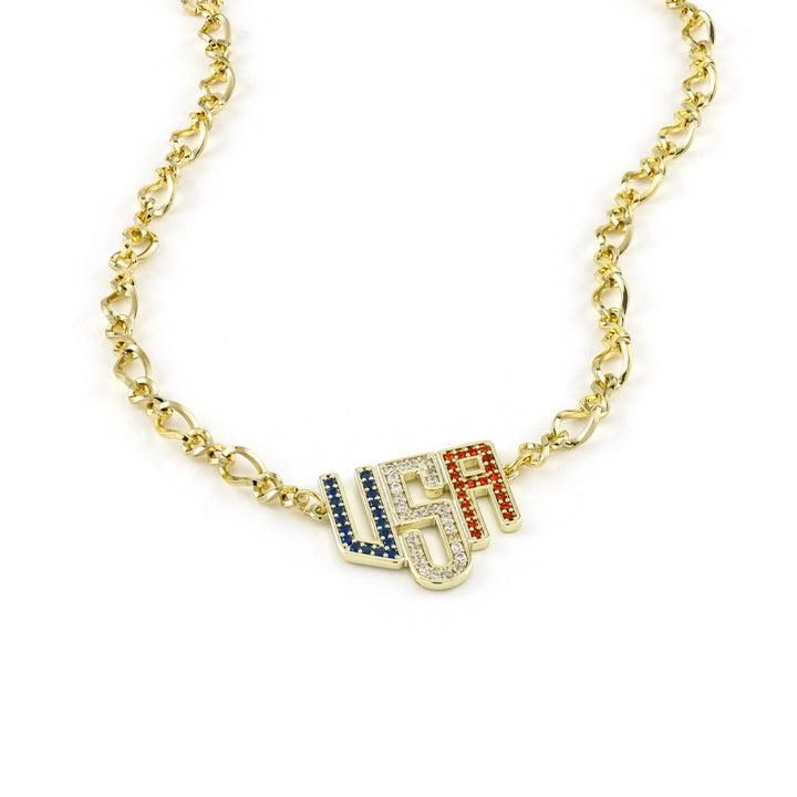 USA Necklace Gold