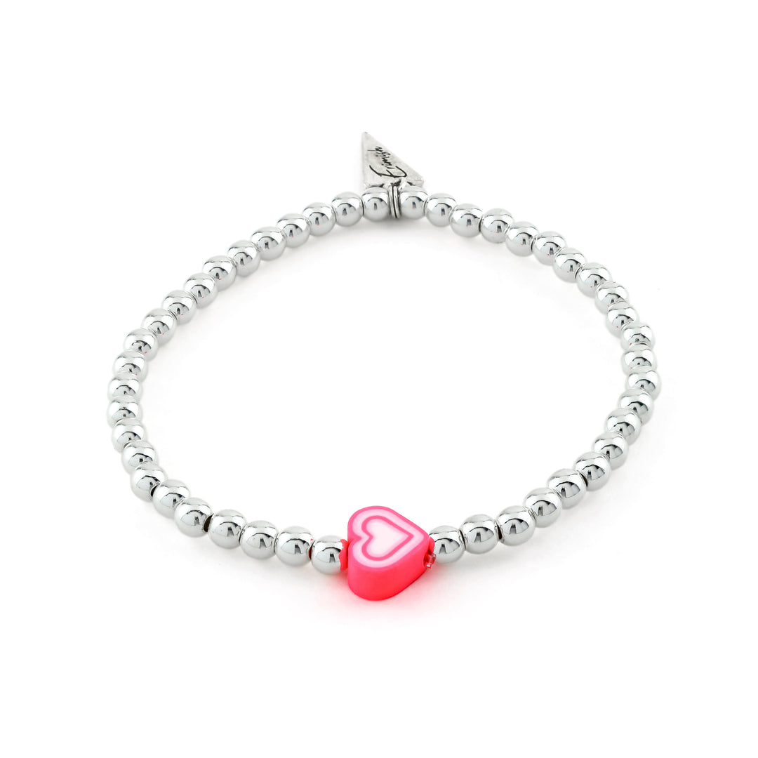 Plus Size Heart Bracelet Hot Pink