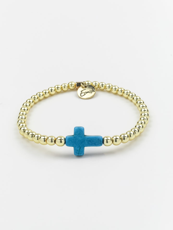 Cross Single Gold/Turq