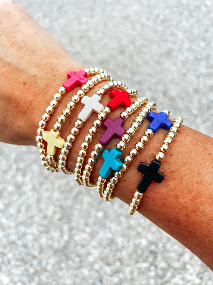 Cross Single Gold/Red